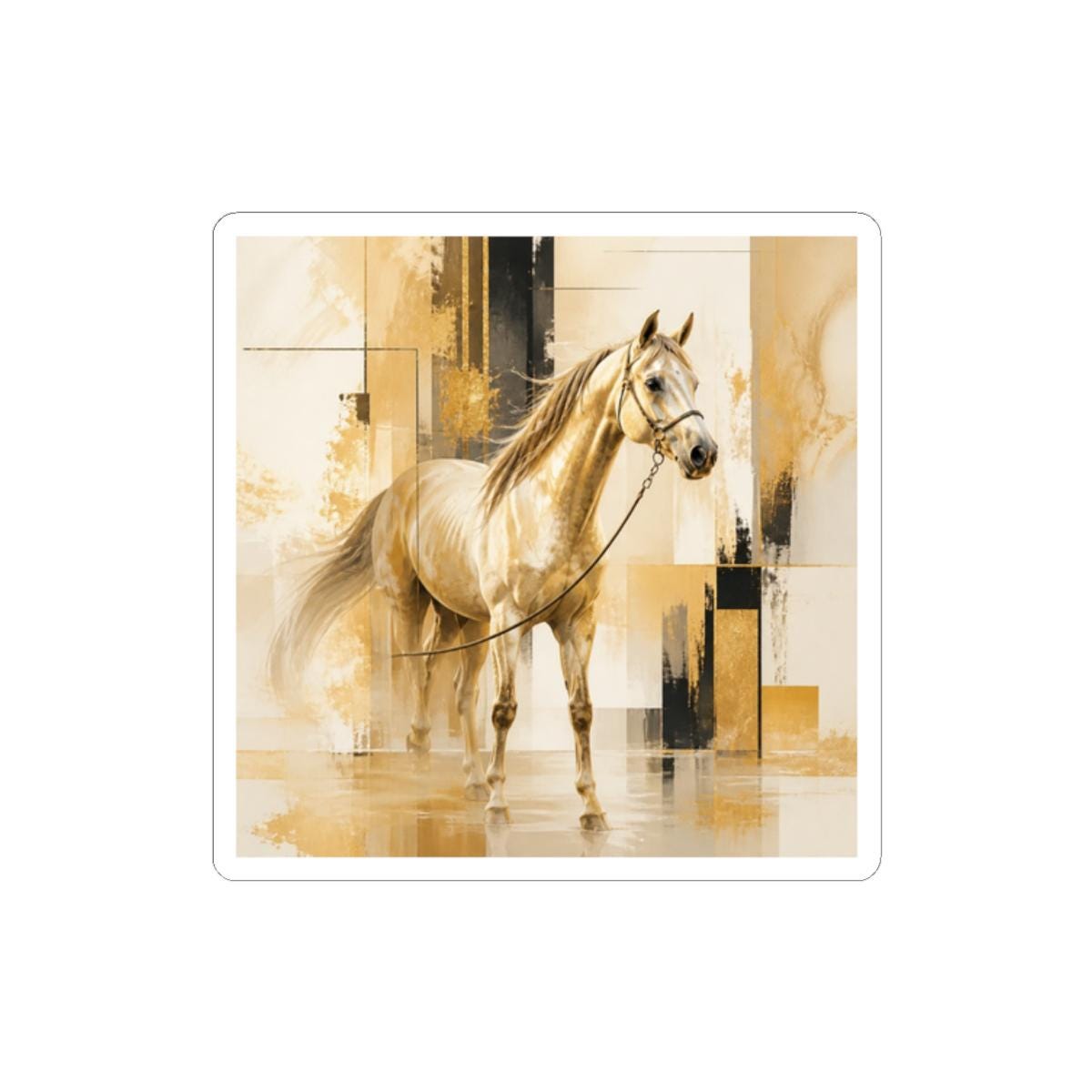 Horse Art Vinyl Stickers (Kiss-Cut)  Glossy Finish, Indoor Decor
