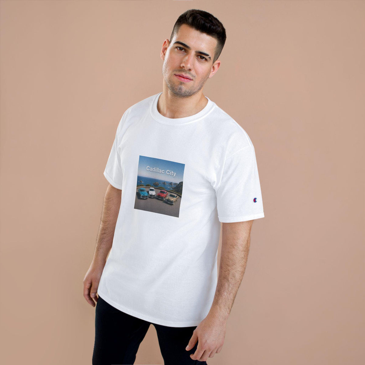 Coastal Vintage Cars T-Shirt | Classic Beach Roadtrip Print
