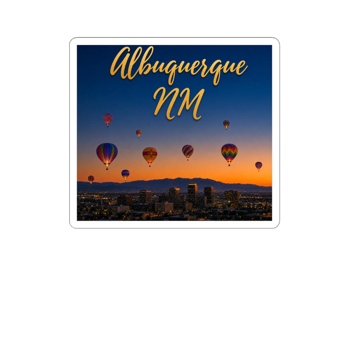 Albuquerque NM Hot Air Balloon Vinyl Sticker (Kiss-Cut)
