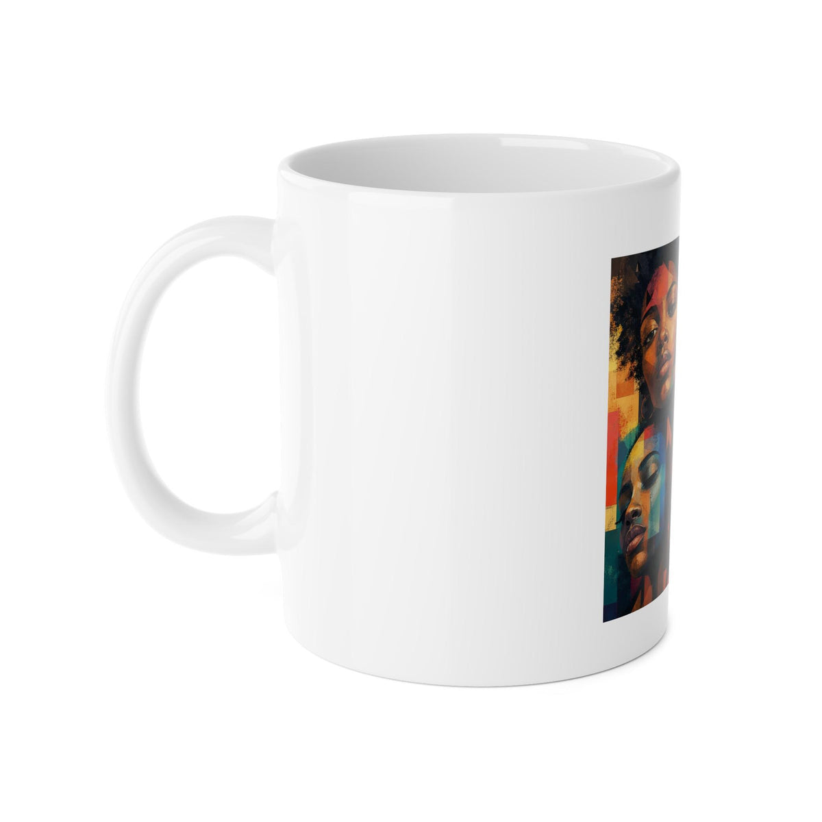 Colorful Afrocentric Faces Mug | Black Woman Portrait Collage