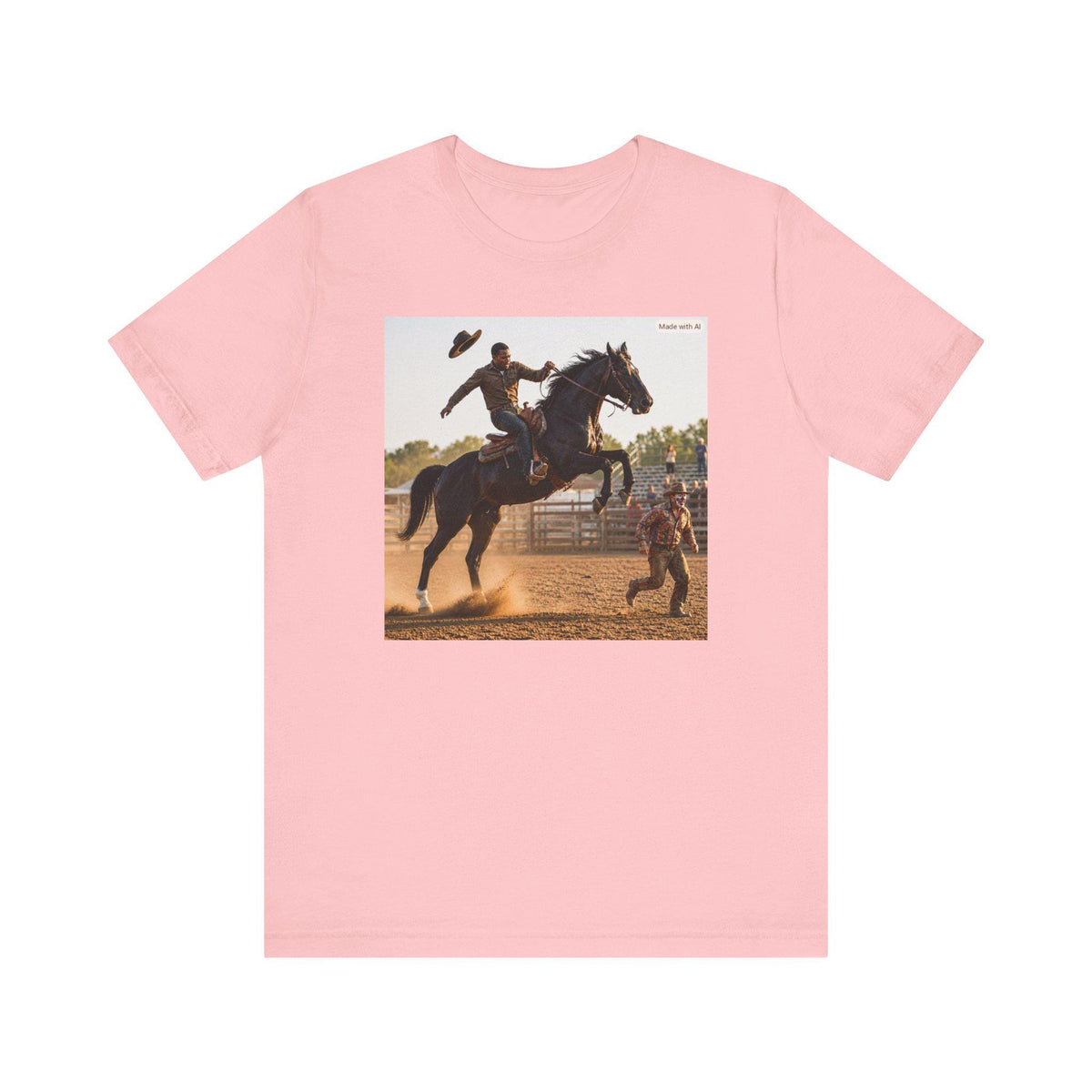 Bronc Rider Rodeo Action T-Shirt | Cowboy Horse Bucking Western Tee