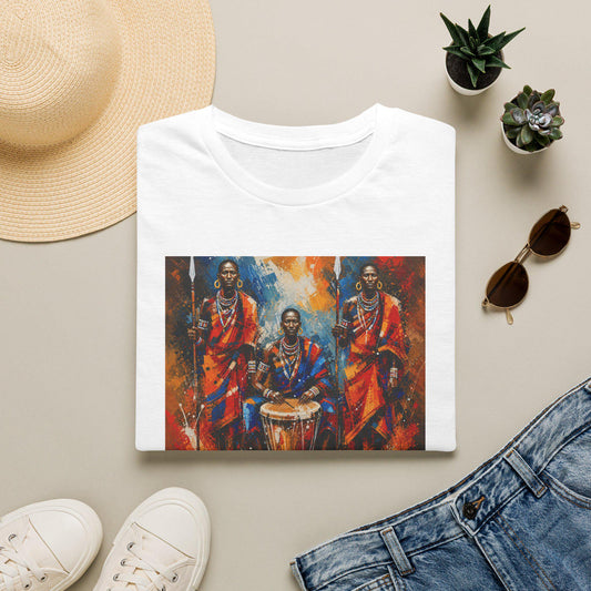 T-Shirt  Vibrant African Royalty Art Tee (Colorful Tribal Kings & Queen Illustration)