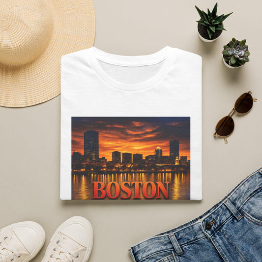 Boston Skyline Sunset T-Shirt