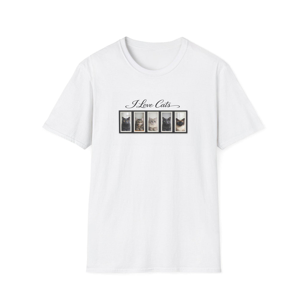 I Love Cats T-Shirt - Vintage Photo Cat Collage Tee