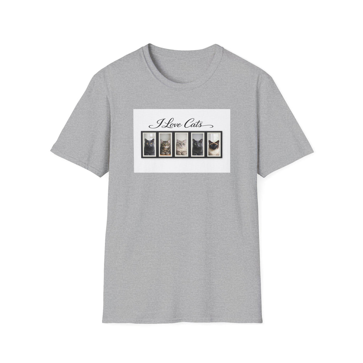 I Love Cats T-Shirt - Vintage Photo Cat Collage Tee