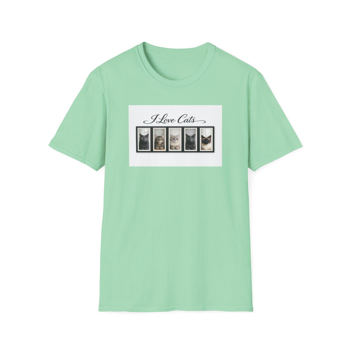 I Love Cats T-Shirt - Vintage Photo Cat Collage Tee