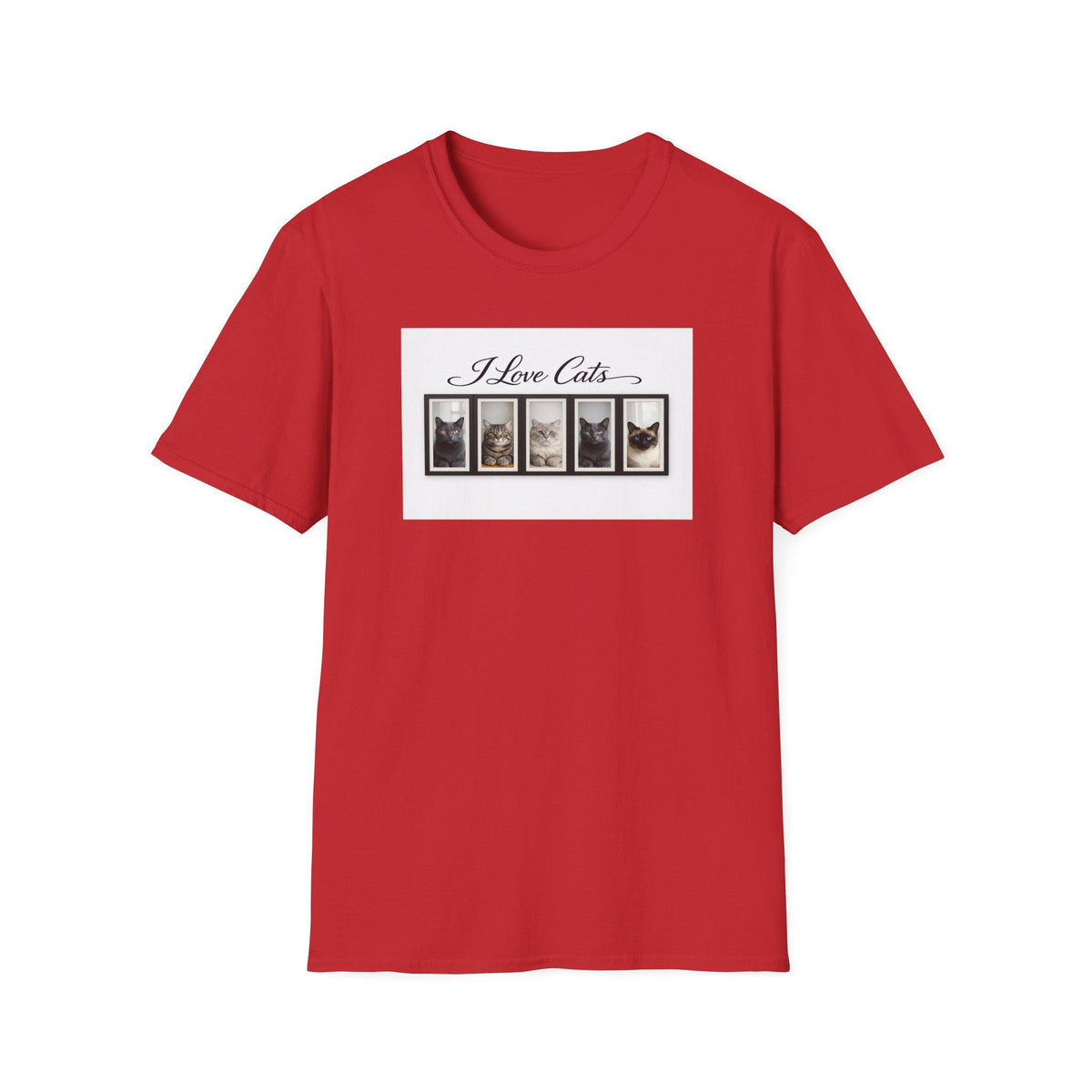 I Love Cats T-Shirt - Vintage Photo Cat Collage Tee