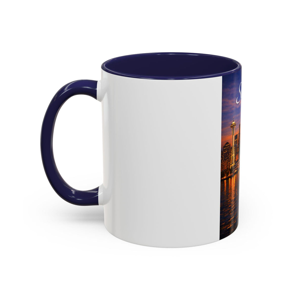 Seattle skyline at sunset Mug | Accent coffee mug 11oz 15oz