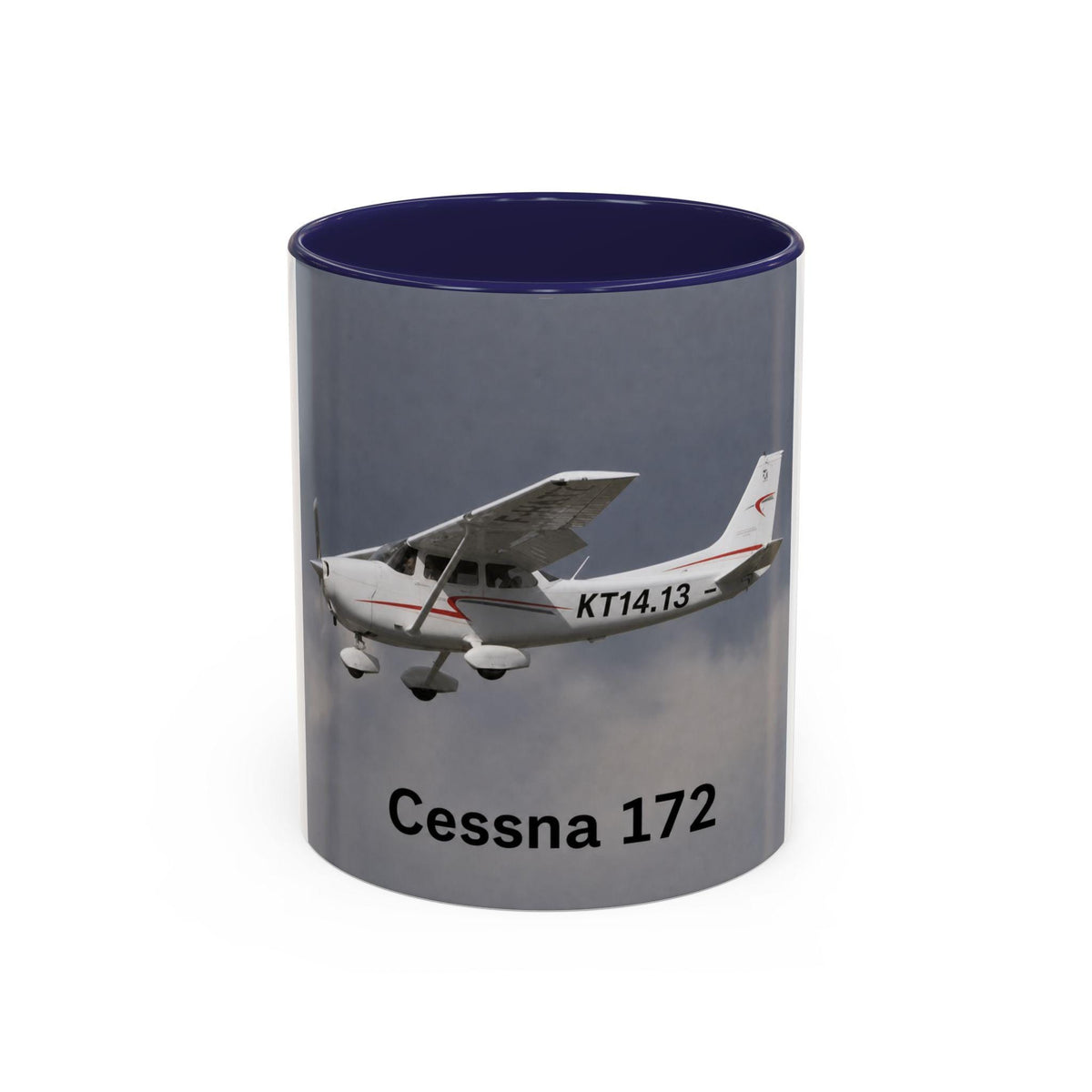 Cessna 172 Plane Photo Accent Coffee Mug | Aviation Pilot Gift Mug