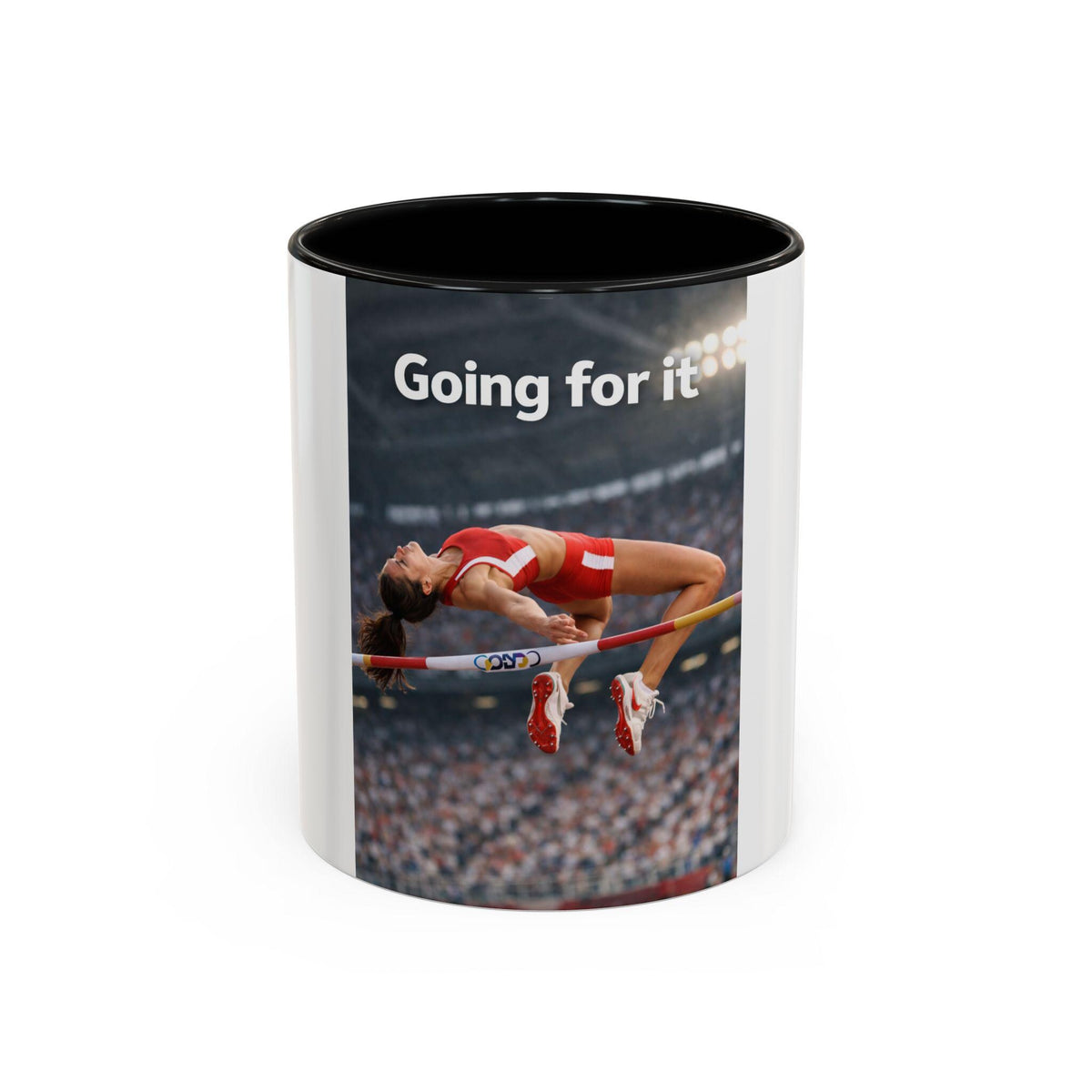 High Jump Athlete Going for It Mug | Accent Coffee Mug