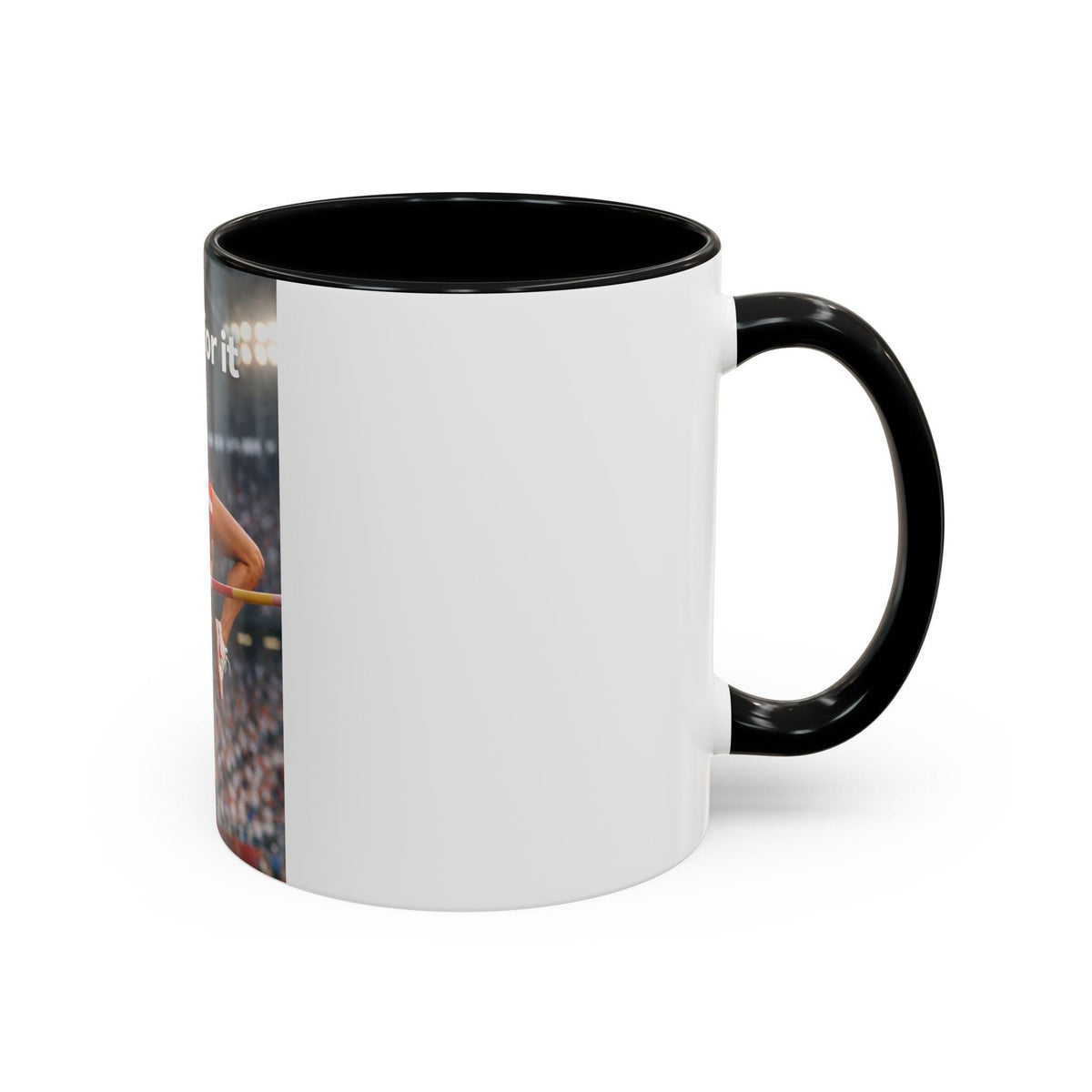 High Jump Athlete Going for It Mug | Accent Coffee Mug