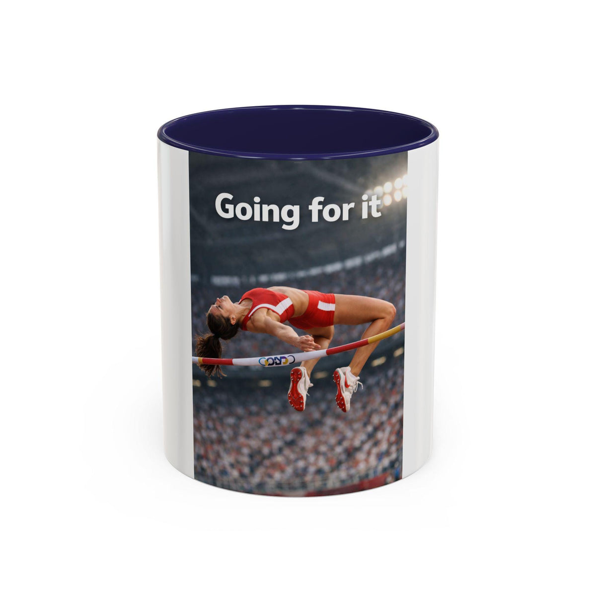 High Jump Athlete Going for It Mug | Accent Coffee Mug
