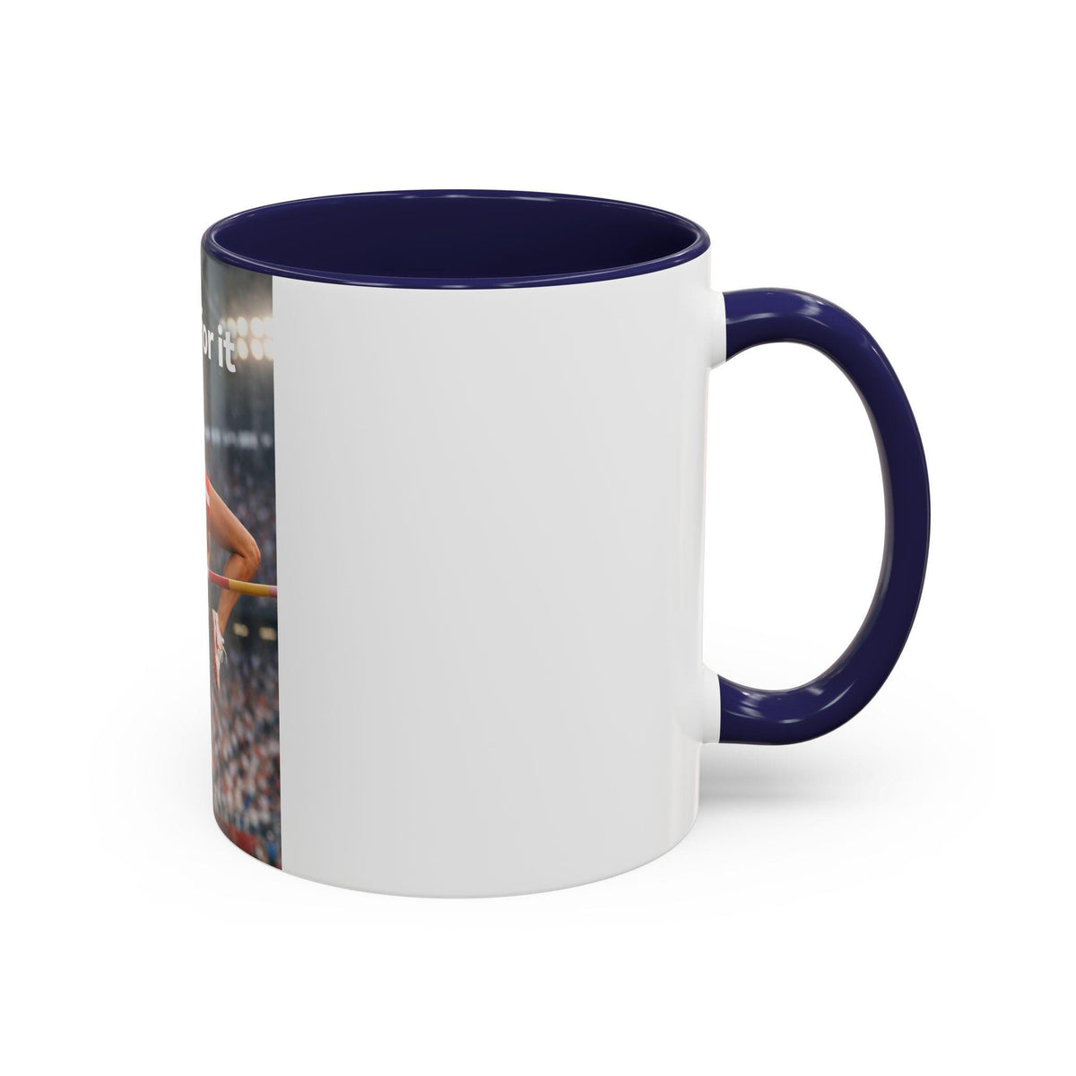 High Jump Athlete Going for It Mug | Accent Coffee Mug