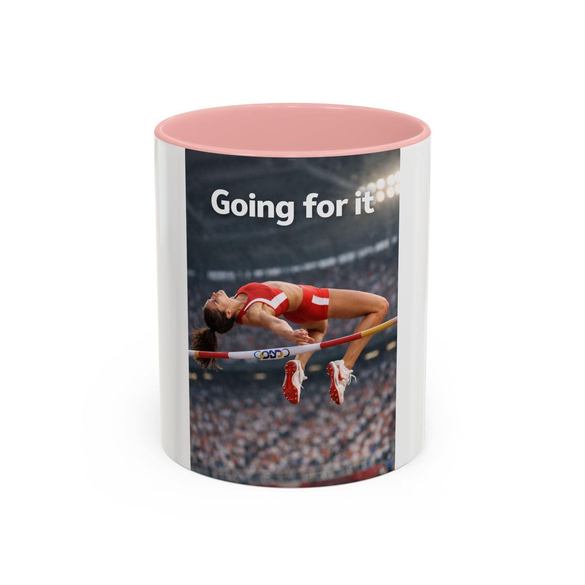 High Jump Athlete Going for It Mug | Accent Coffee Mug