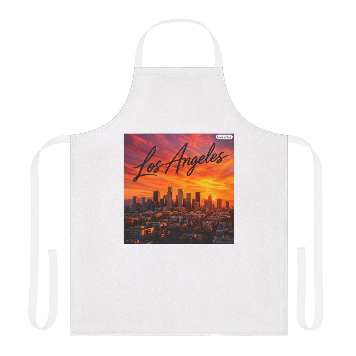 Los Angeles Sunset Skyline Apron | Cityscape Cooking Apron
