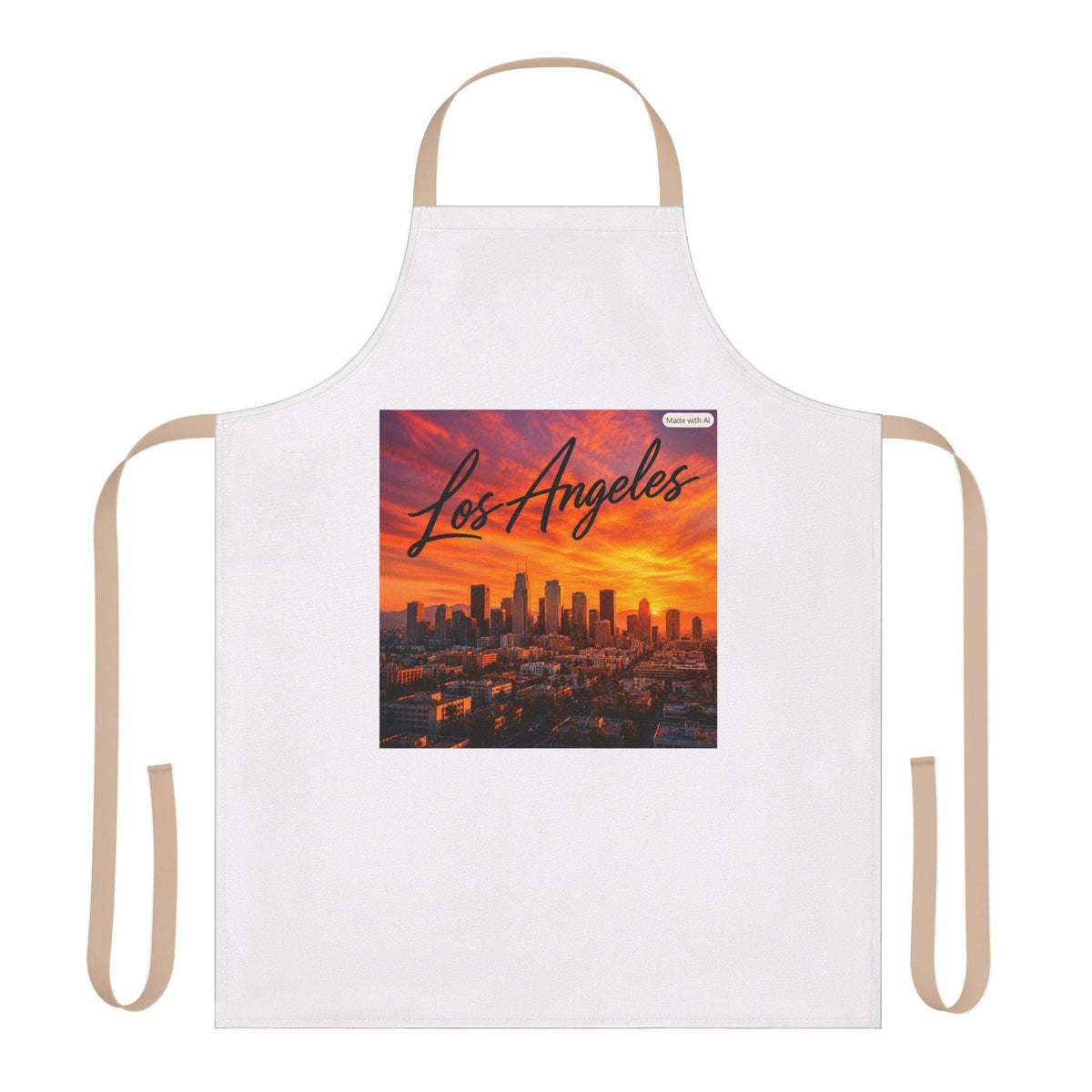 Los Angeles Sunset Skyline Apron | Cityscape Cooking Apron