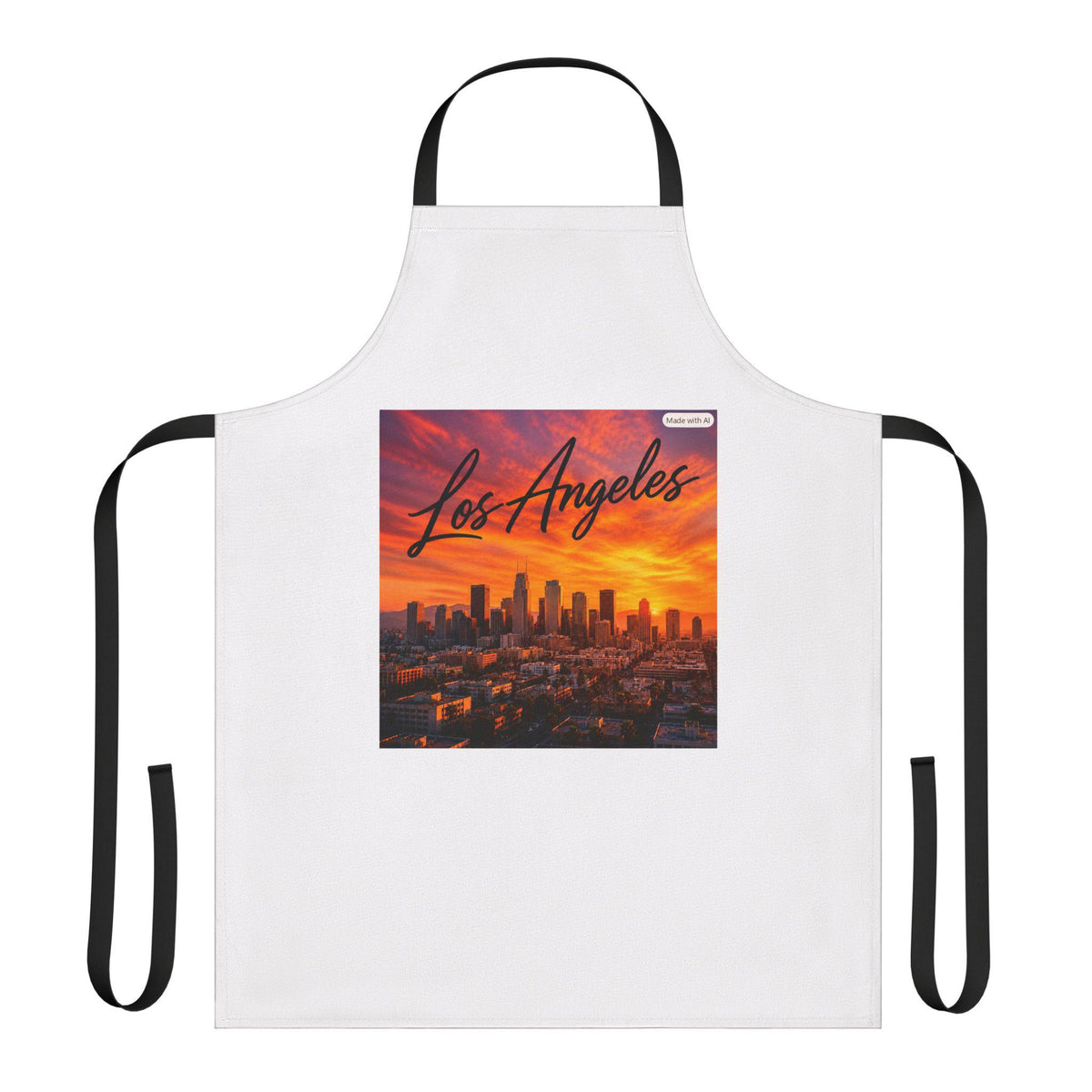 Los Angeles Sunset Skyline Apron | Cityscape Cooking Apron