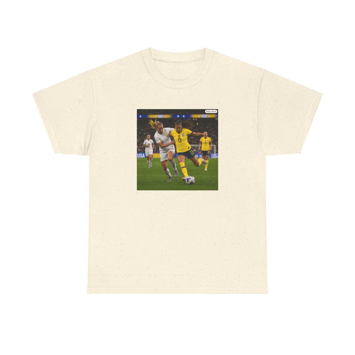 Womans Soccer Player Action Photo Tee | Football Match Photo T-Shirt
