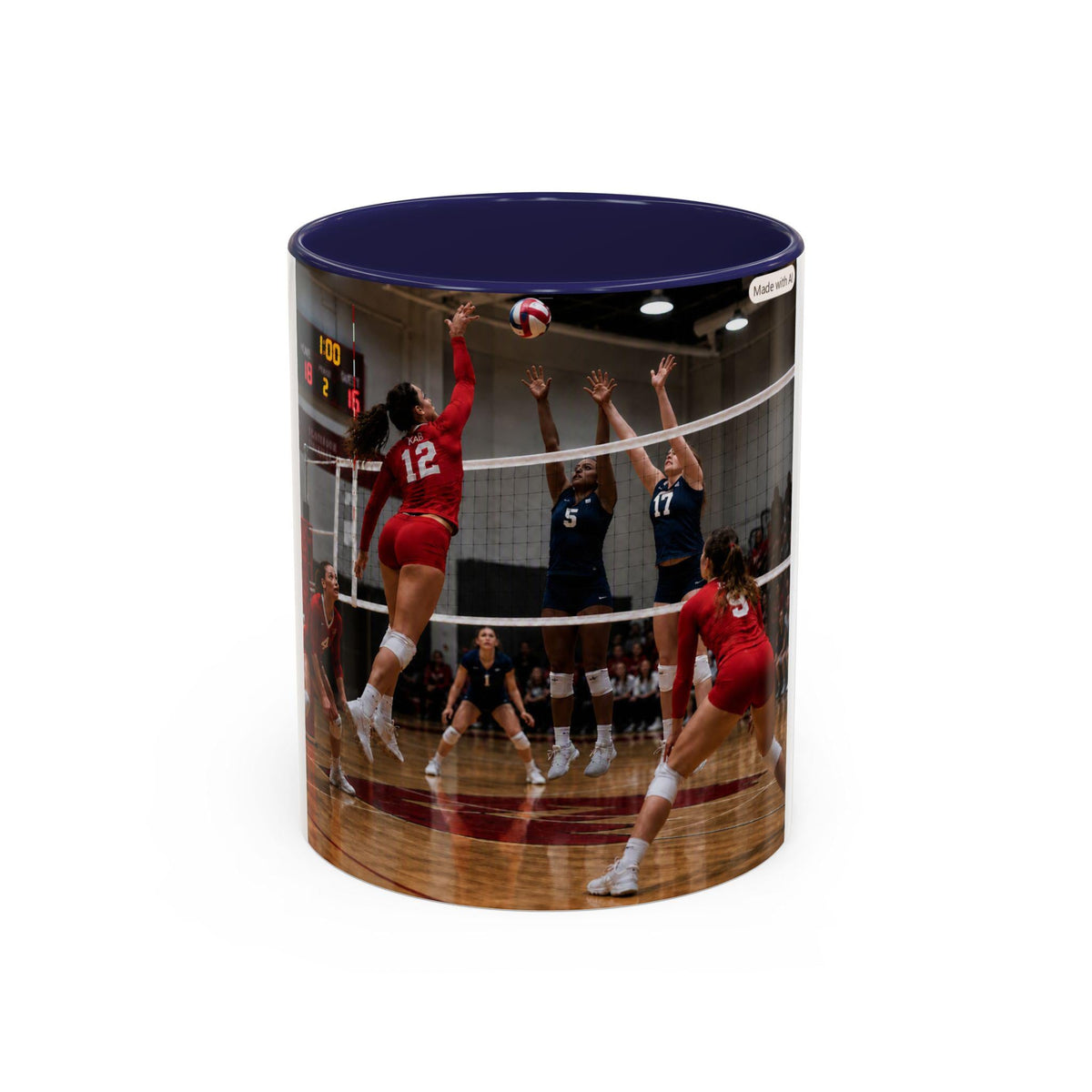 High School Volleyball Action Photo Mug | Accent Coffee Mug 11oz 15oz