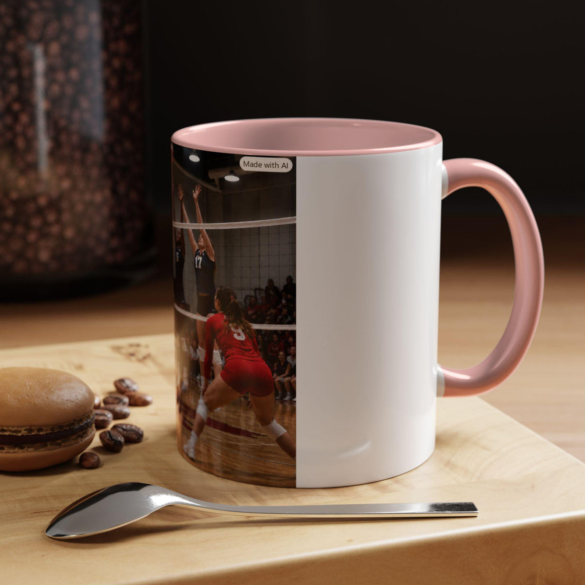 High School Volleyball Action Photo Mug | Accent Coffee Mug 11oz 15oz