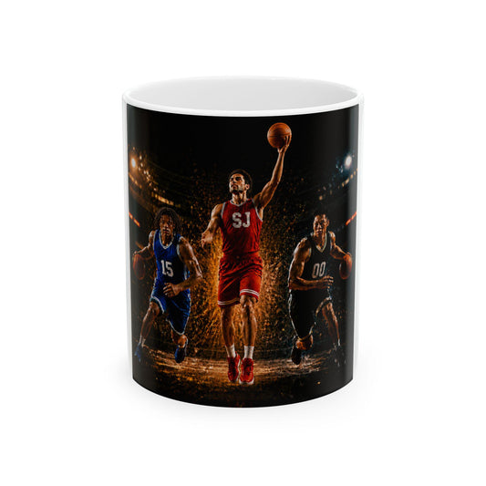 Basketball Players Action Scene Mug | Ceramic 11oz 15oz