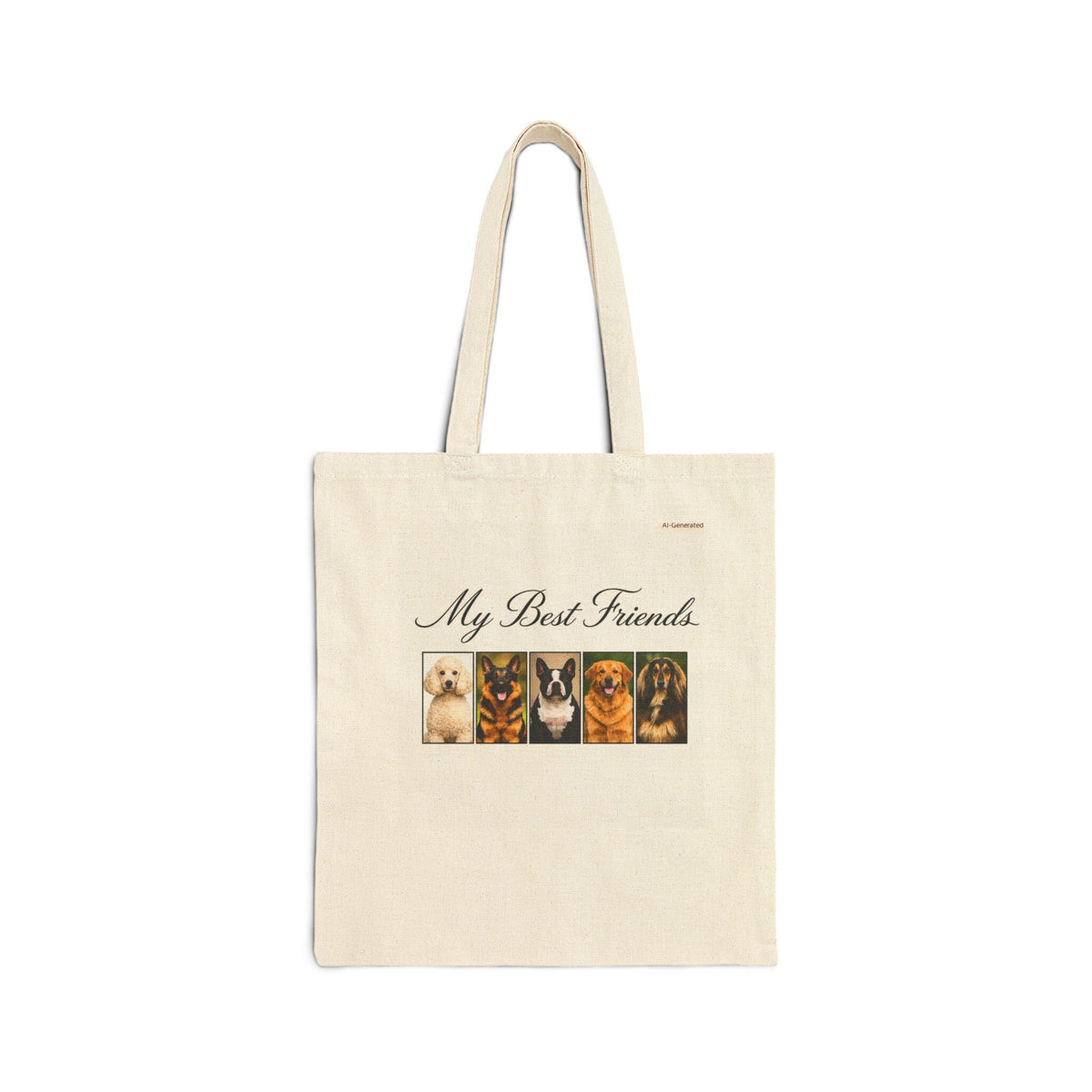 My Friends Dog Portraits Canvas Tote Bag | Vintage Pet Lover Gift