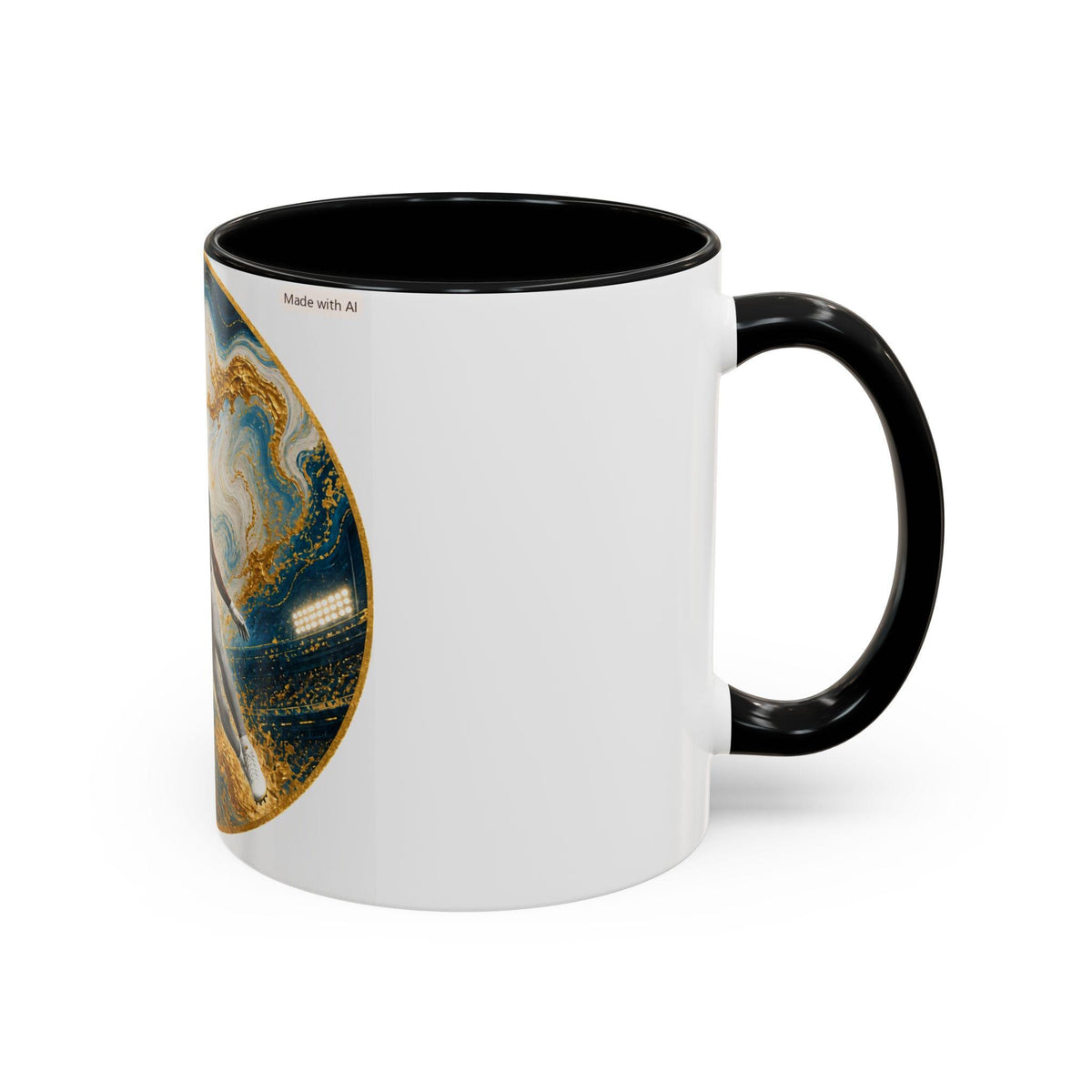 Football Catch Player Illustration Coffee Mug | Accent Mug 11oz 15oz