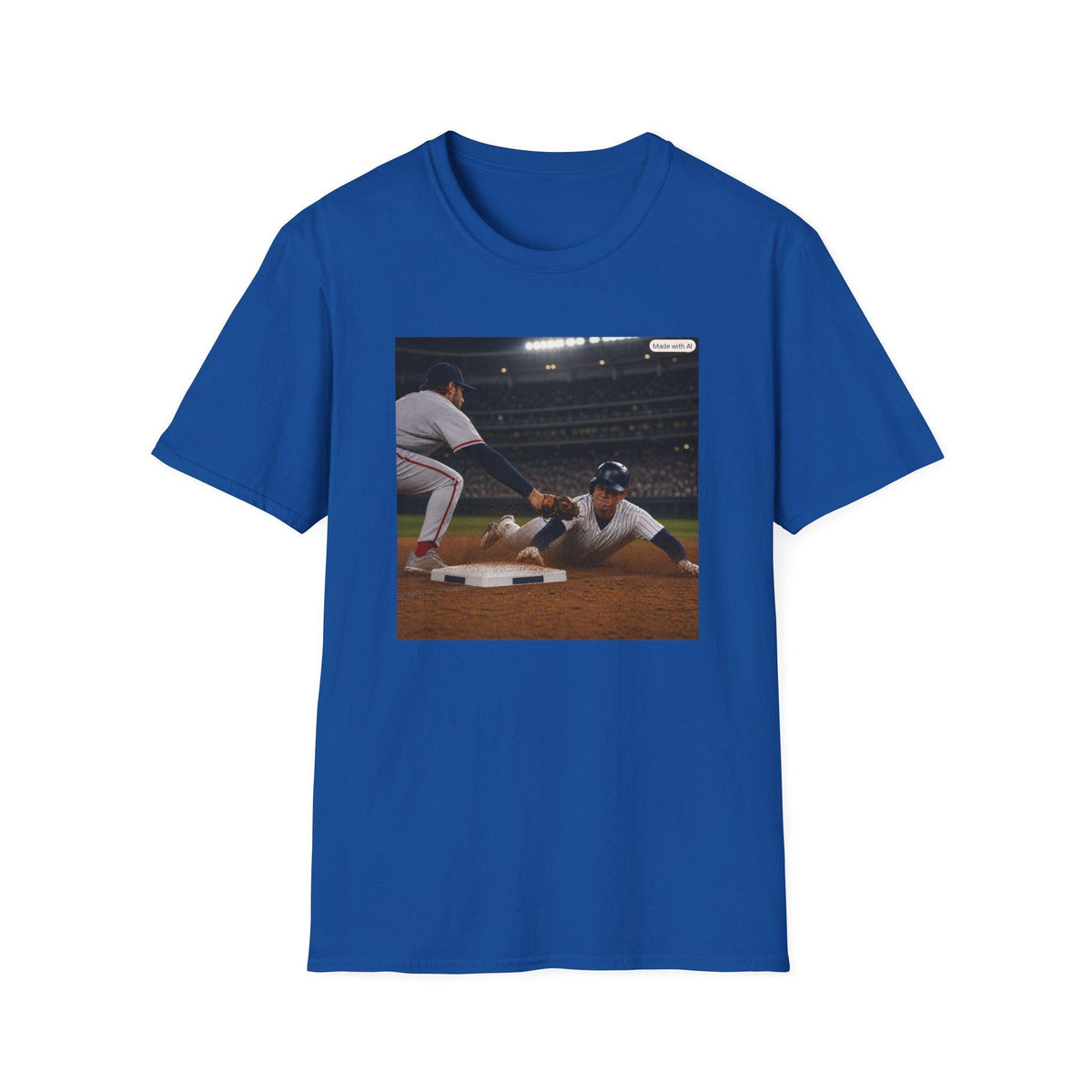 Baseball Slide Play T-Shirt | Baseball Game Scene, Sports Tee