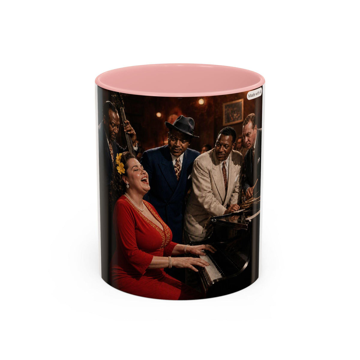 Vintage Jazz Scene Accent Coffee Mug | 11oz 15oz