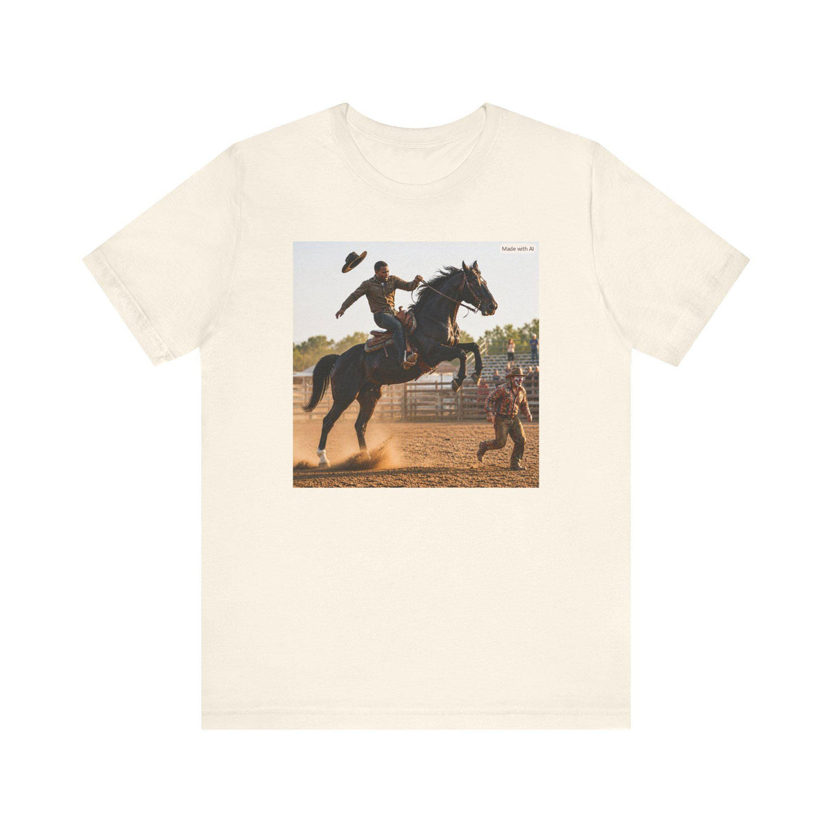 Bronc Rider Rodeo Action T-Shirt | Cowboy Horse Bucking Western Tee