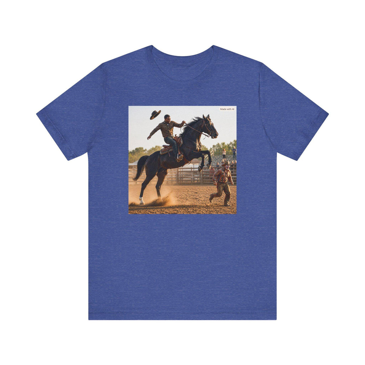 Bronc Rider Rodeo Action T-Shirt | Cowboy Horse Bucking Western Tee