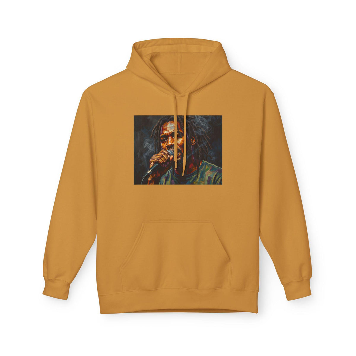 Colorful Portrait Microphone Singer Hoodie | Music Art Pullover