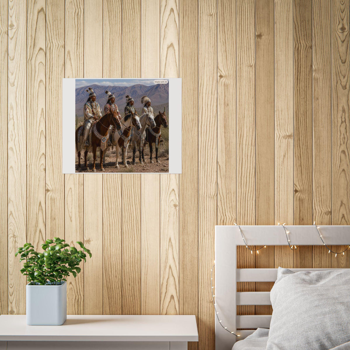 Native American Horse Riders Poster | Unframed Poster