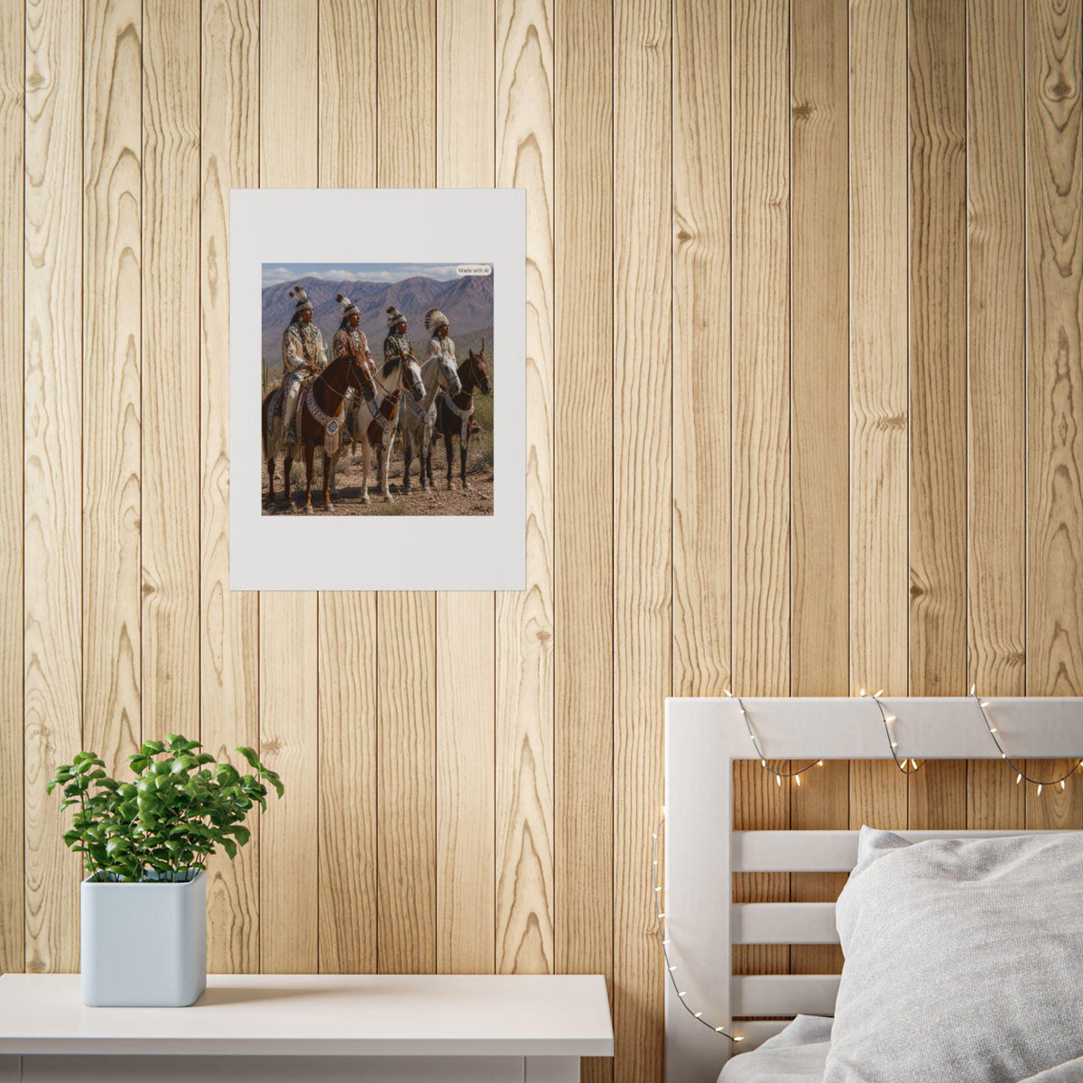 Native American Horse Riders Poster | Unframed Poster