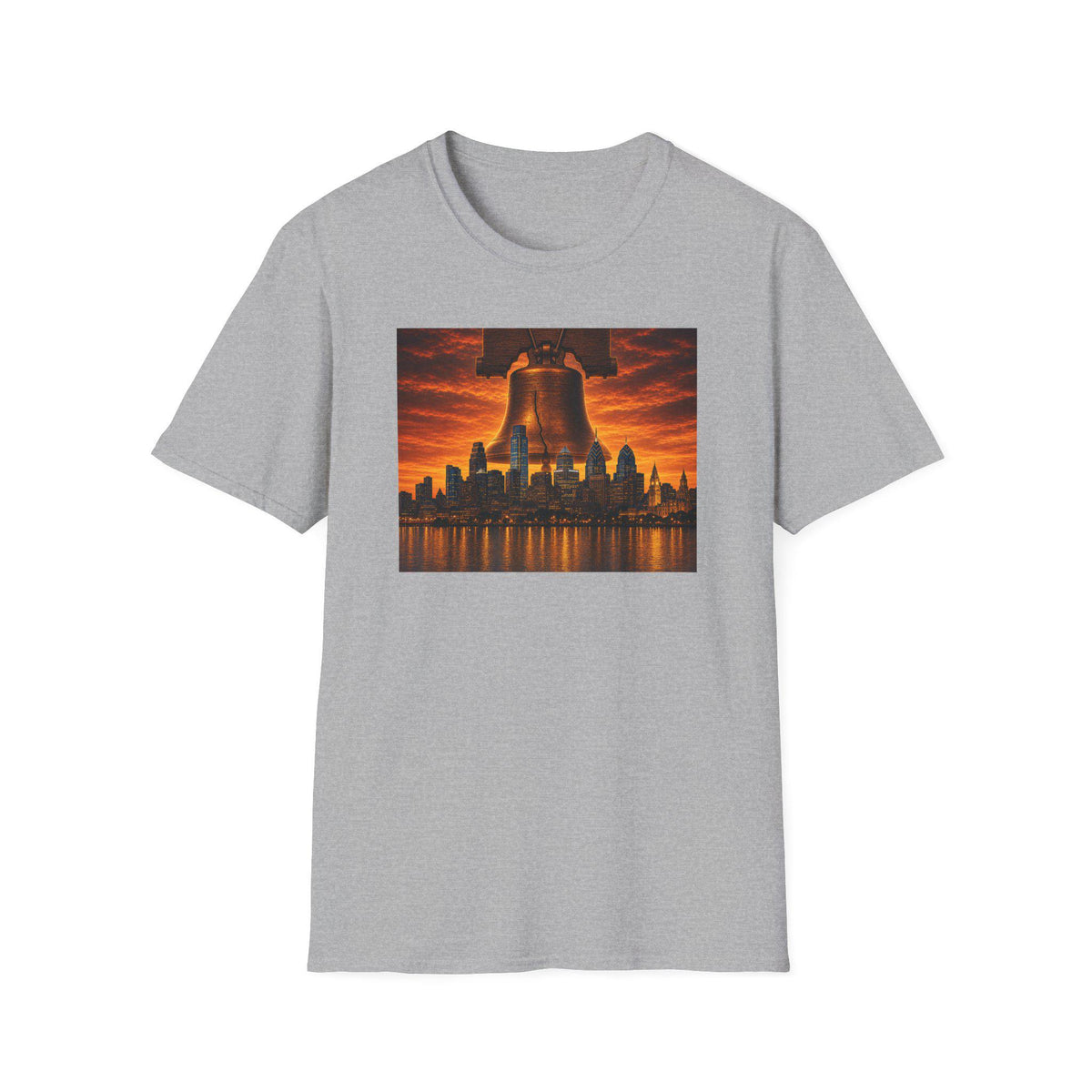 Philadelphia Liberty Bell Sunset T-Shirt