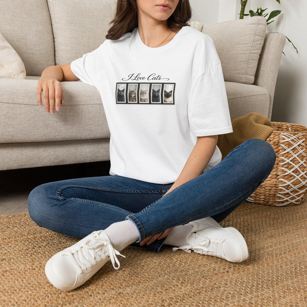 I Love Cats T-Shirt - Vintage Photo Cat Collage Tee