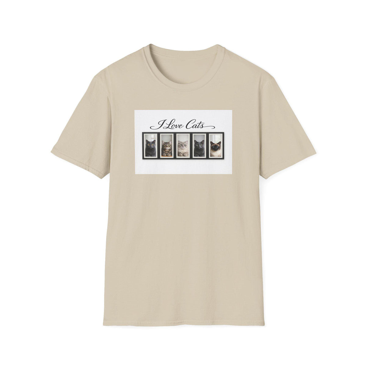 I Love Cats T-Shirt - Vintage Photo Cat Collage Tee