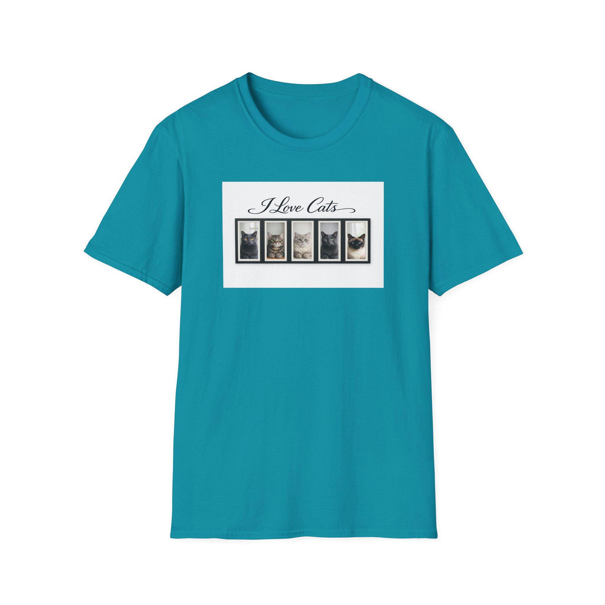 I Love Cats T-Shirt - Vintage Photo Cat Collage Tee
