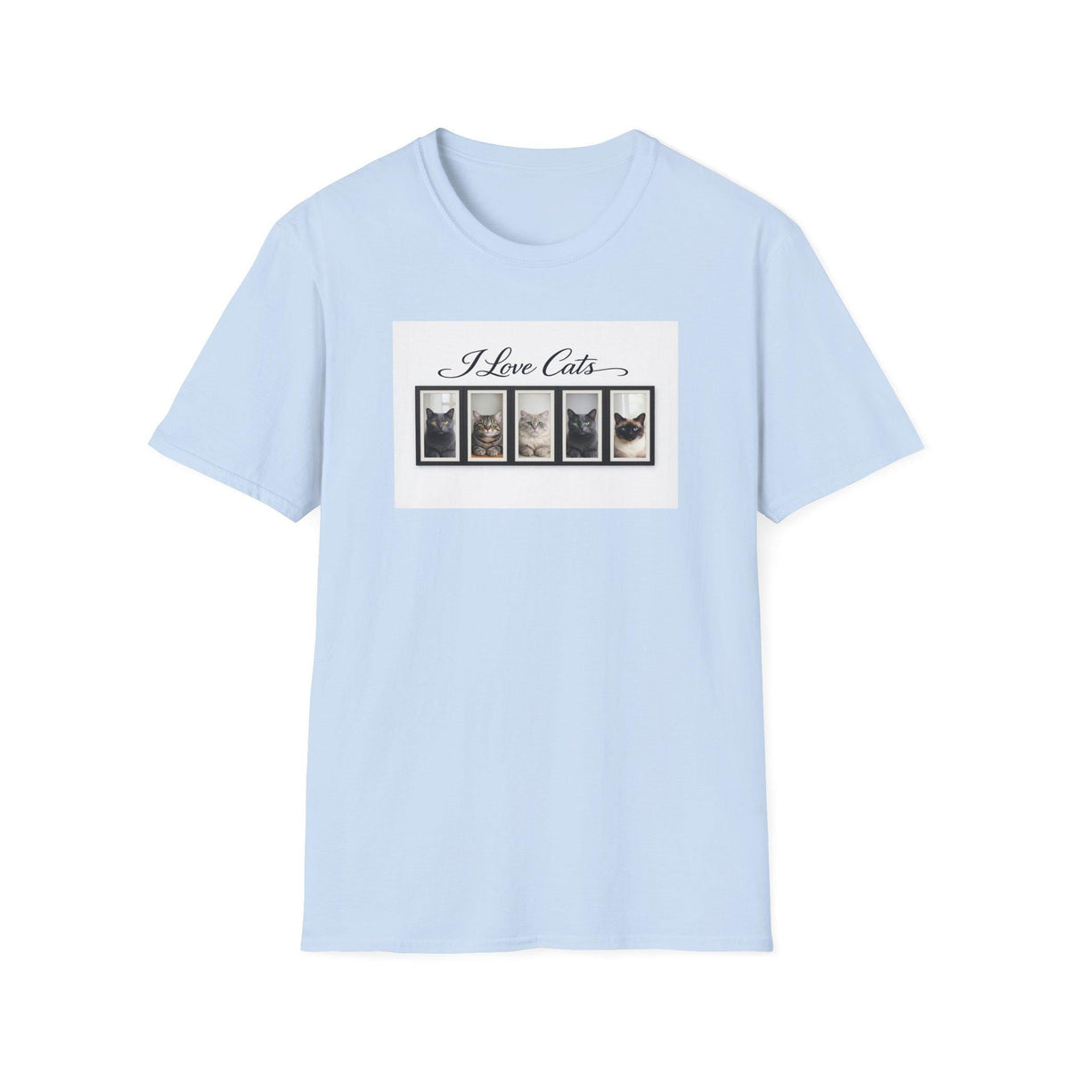 I Love Cats T-Shirt - Vintage Photo Cat Collage Tee
