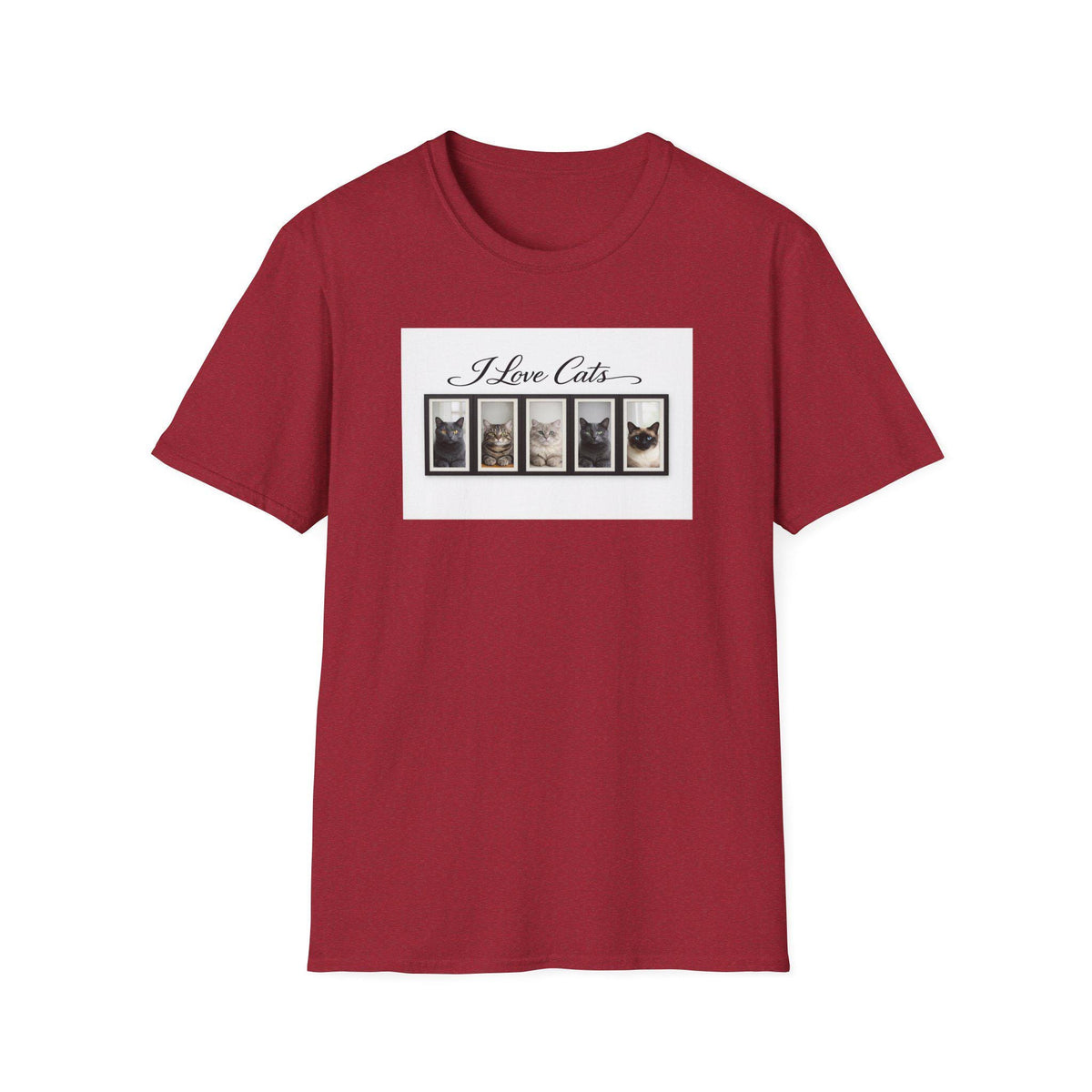 I Love Cats T-Shirt - Vintage Photo Cat Collage Tee