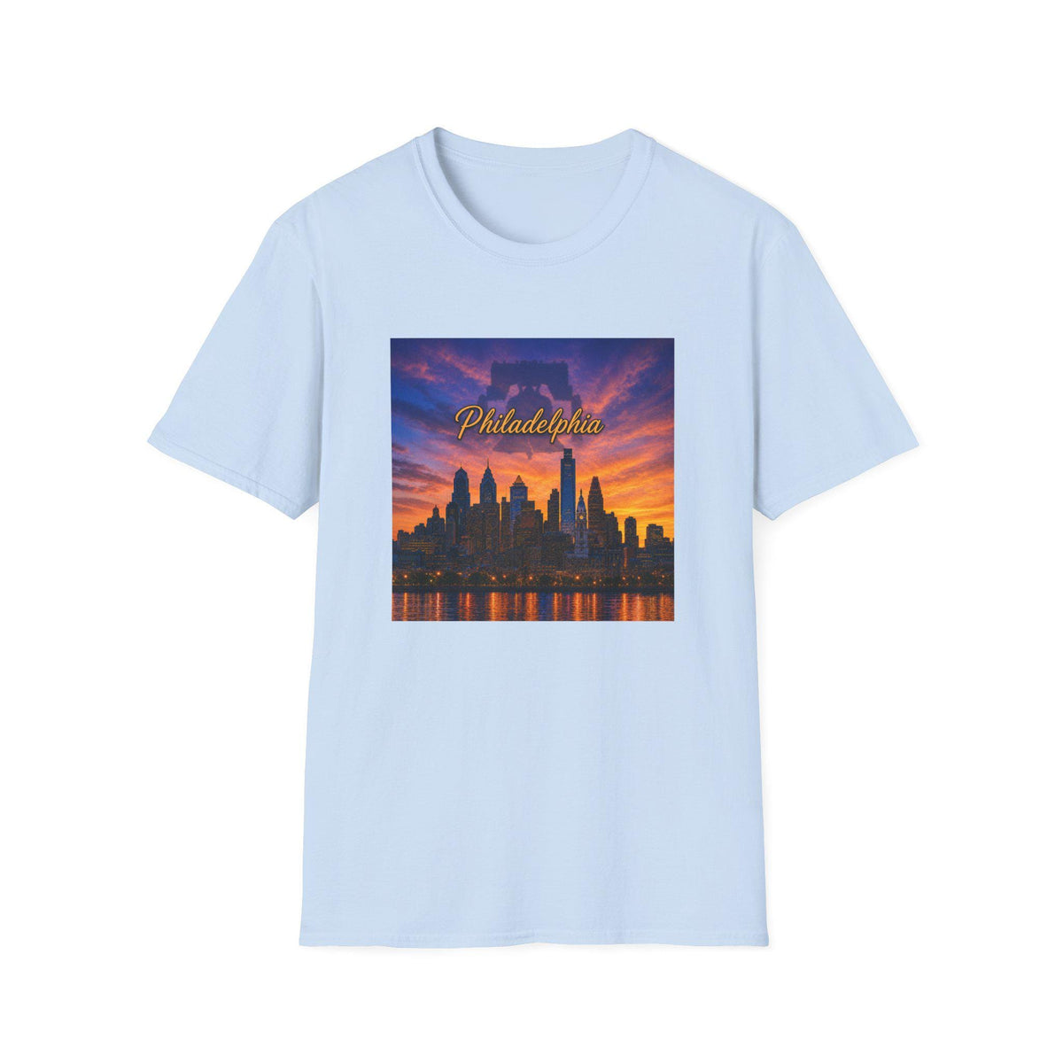 Philadelphia Skyline T-Shirt  Sunset Cityscape Tee