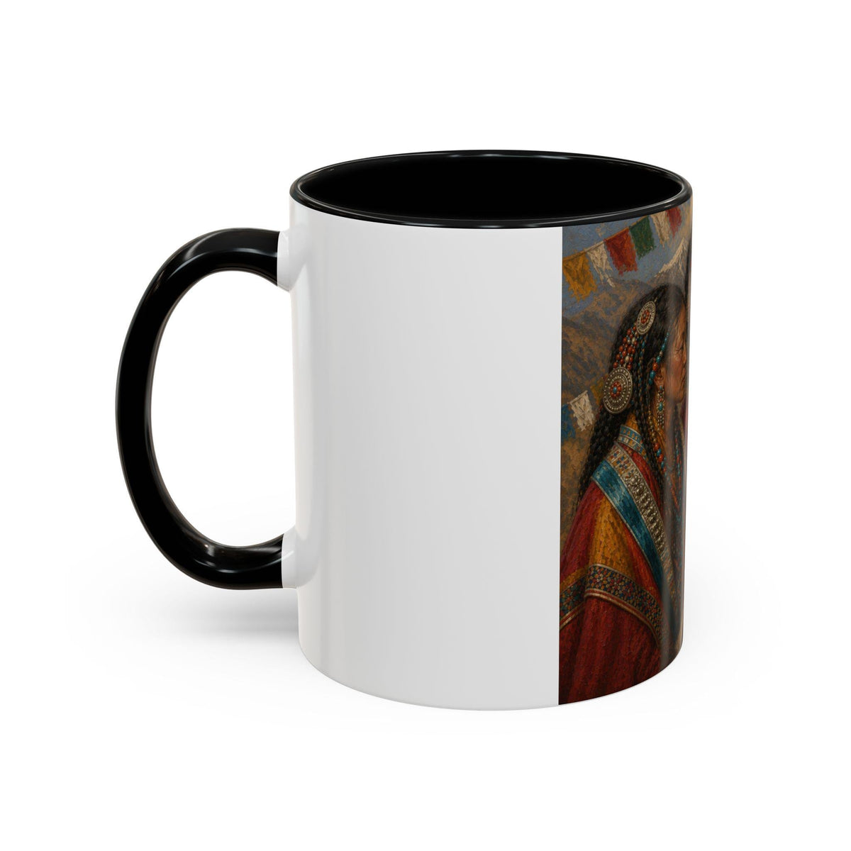 Traditional Tibetan Women Portrait Mug | Accent Coffee Mug