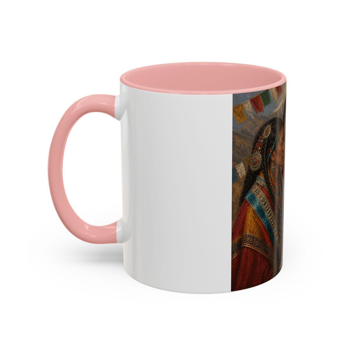 Traditional Tibetan Women Portrait Mug | Accent Coffee Mug