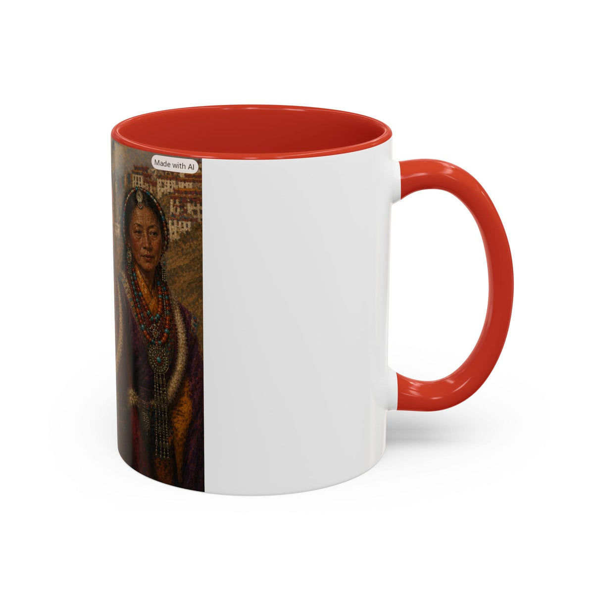 Traditional Tibetan Women Portrait Mug | Accent Coffee Mug