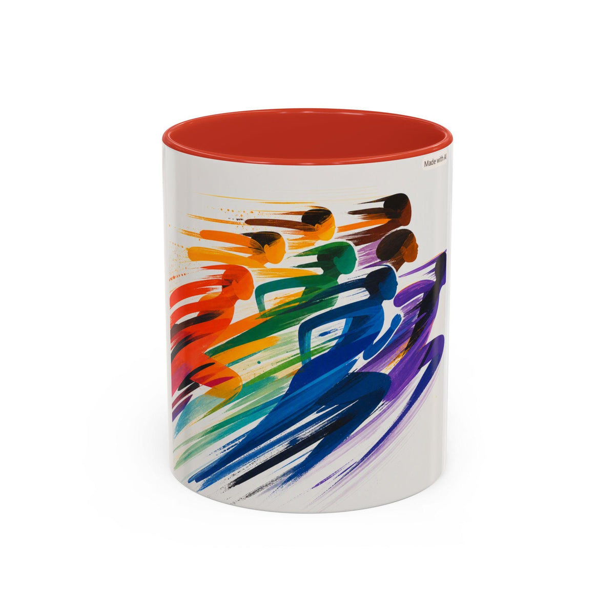 Colorful Runners Mug | Accent Coffee Mug