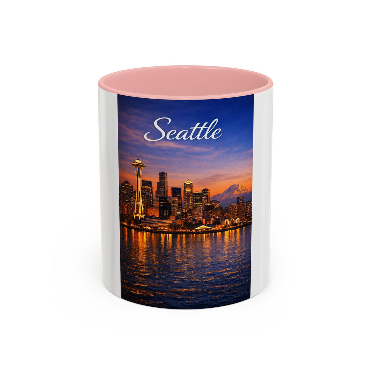 Seattle skyline at sunset Mug | Accent coffee mug 11oz 15oz