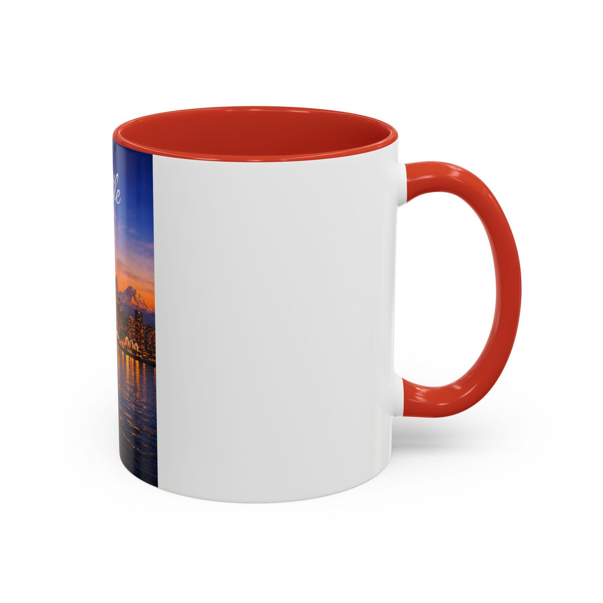 Seattle skyline at sunset Mug | Accent coffee mug 11oz 15oz