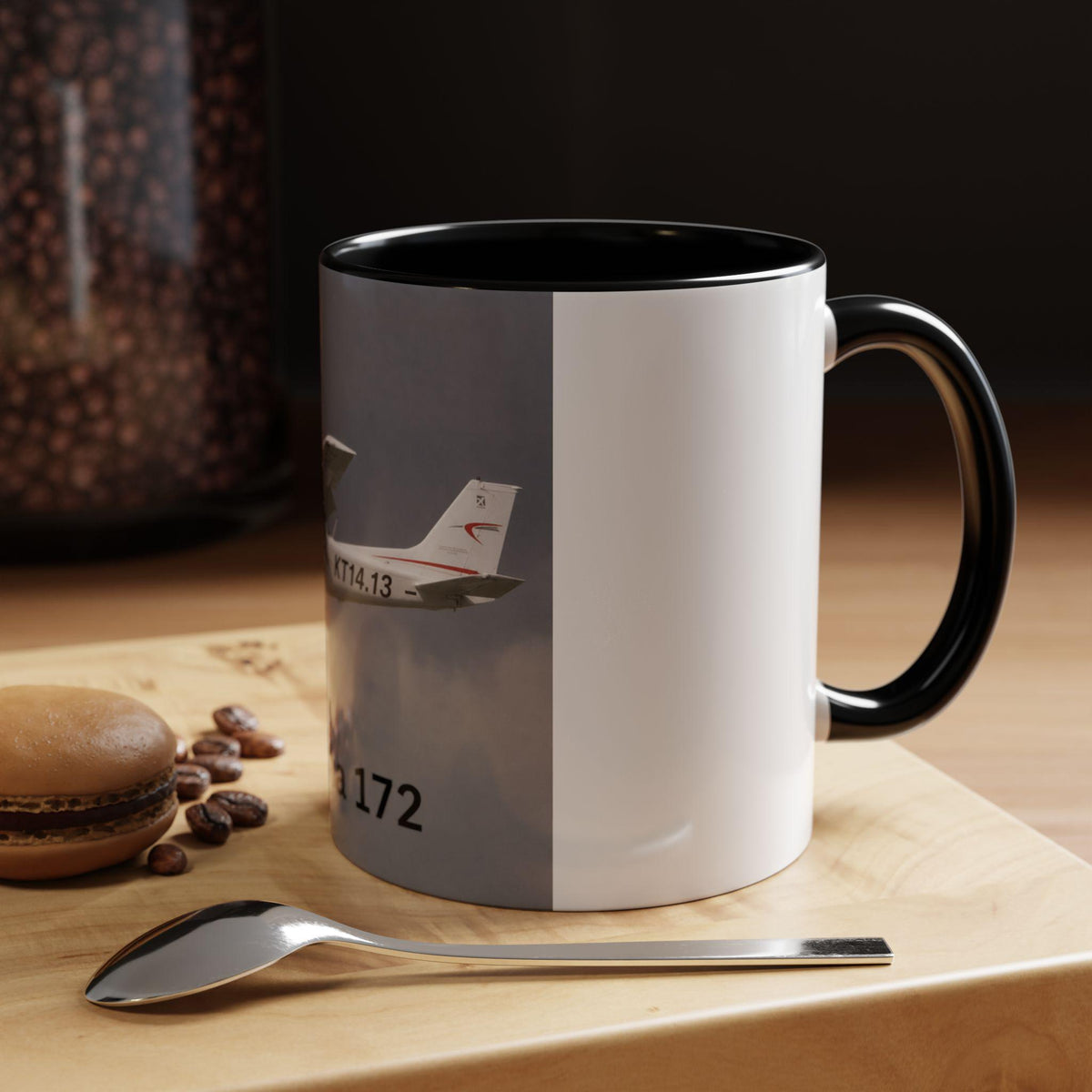 Cessna 172 Plane Photo Accent Coffee Mug | Aviation Pilot Gift Mug