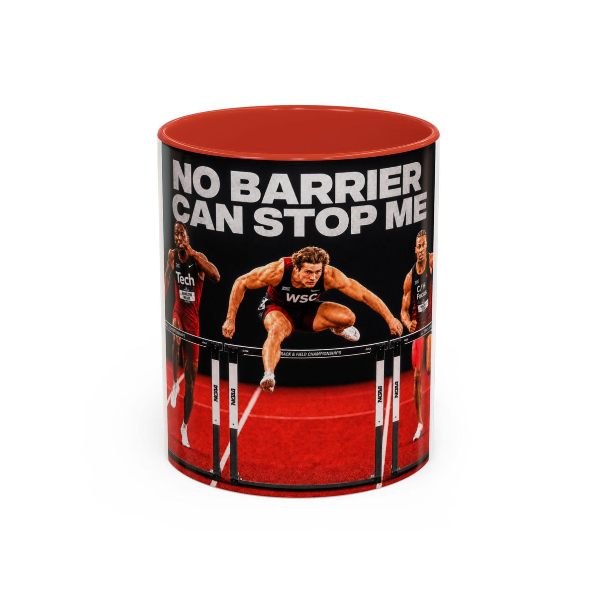 No Barrier Can Stop Me Hurdles Mug | Motivational Track Athlete Coffee Cup
