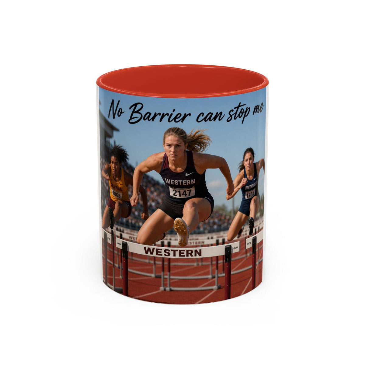 No Barrier Can Stop Me Hurdler Mug | Accent Coffee Mug 11oz 15oz